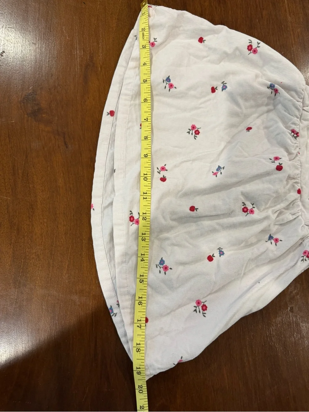 GAP White Cotton Dress with Pink & Red Floral Motif